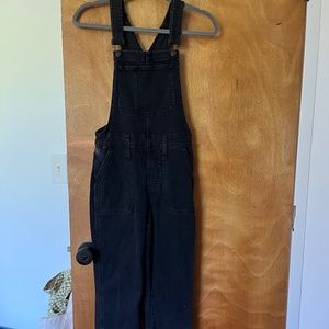 Madewell high waist black overalls